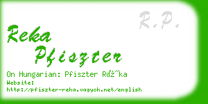 reka pfiszter business card
